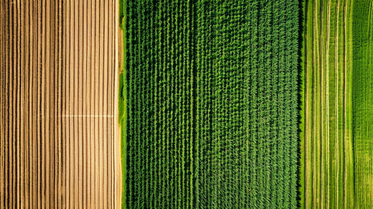 satellite imagery comparison of farm fields at different resolutions